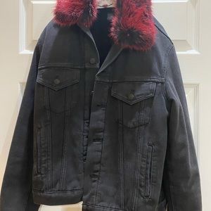 Fur black jacket